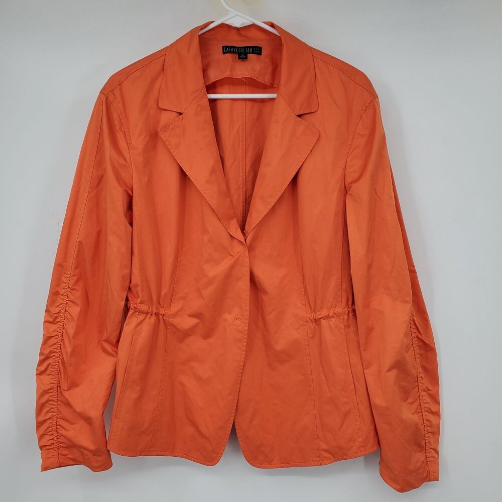 Lafayette 148 Orange‎ Long Sleeve Career Business Blazer Suit Jacket 12